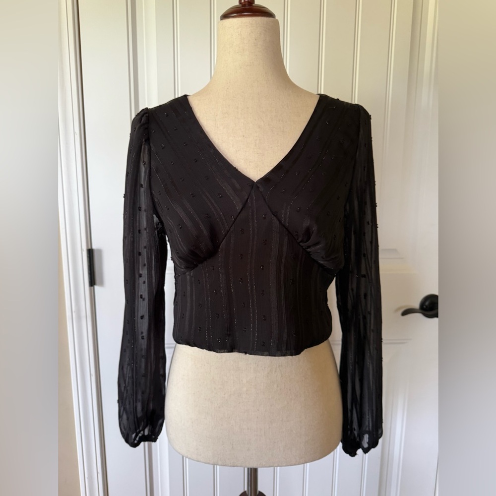Kirious Black V-Neck Women's Top